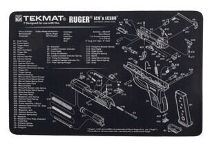TekMat Ruger LC9 Gun Cleaning Mat with diagram graphic